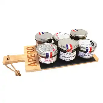 Auchan Coffret planche apéro lucien georgelin offre