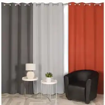 Rideau occultant avec oeillets