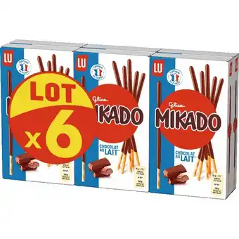 Auchan Mikado au chocolat au lait lu offre