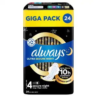 Auchan Serviettes ultra secure night always offre