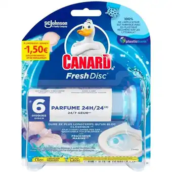 Auchan Nettoyant wc fresh disc fraicheur marine canard offre