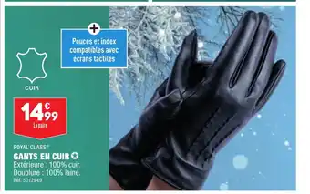 ALDI GANTS EN CUIR offre