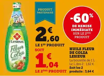 U Express Lesieur huile fleur de colza offre