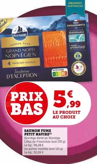 U Express Petit navire saumon fume offre