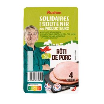 Auchan Rôti de porc supérieur auchan solidaires offre