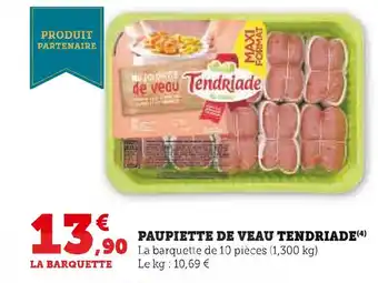 U Express Tendriade paupiette de veau offre