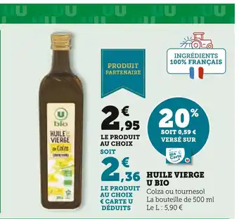 U Express U bio huile vierge offre