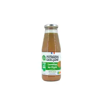 Auchan Soupe de lentilles au thym bio potagers de gascogne offre