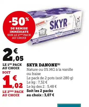 U Express Danone skyr offre
