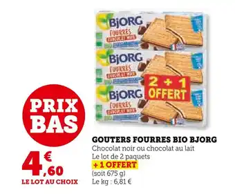 U Express Bjorg gouters fourres bio offre