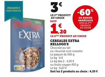 U Express Kellogg's cereales extra offre