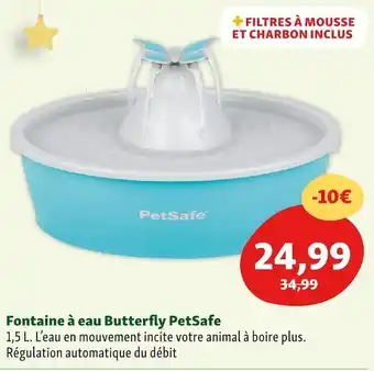 Maxi Zoo Petsafe fontaine à eau butterfly offre