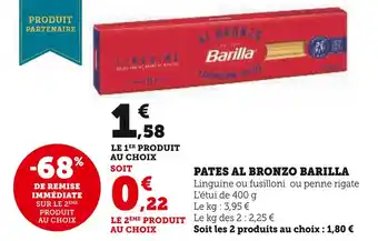 U Express Barilla pates al bronzo offre