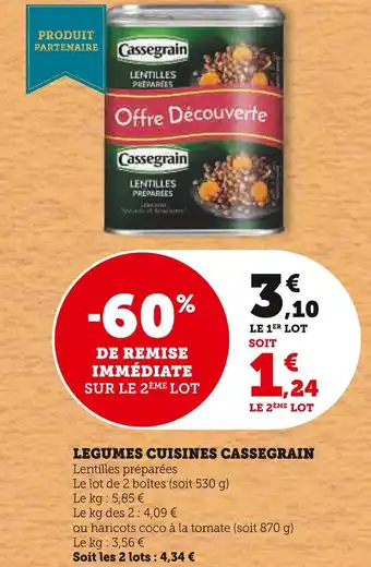U Express Cassegrain legumes cuisines offre