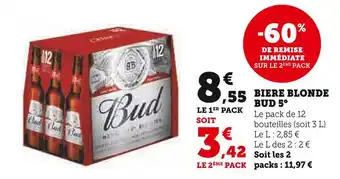 U Express Bud biere blonde 5° offre