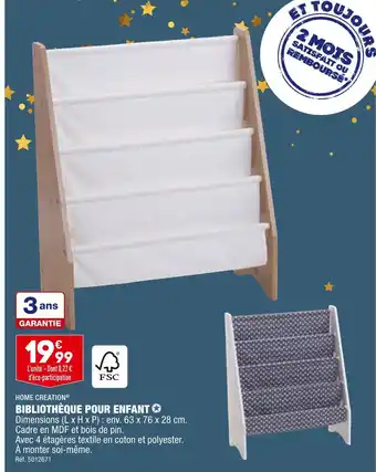 ALDI Home creation bibliothèque pour enfant offre
