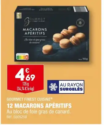 ALDI Gourmet finest cuisine 12 macarons apéritifs offre