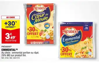 ALDI Président emmental offre