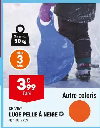 ALDI Crane luge pelle à neige offre