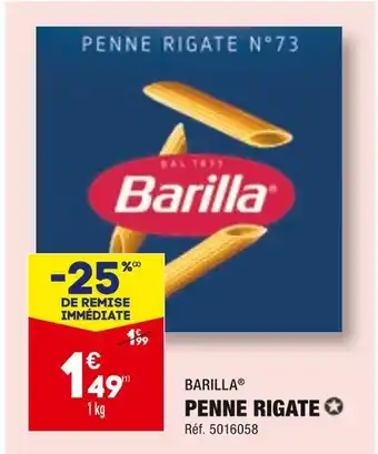 ALDI Barilla penne rigate offre