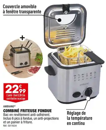 ALDI Ambiano combiné friteuse fondue offre