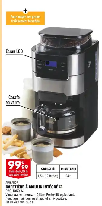 ALDI Ambiano cafetiére à moulin intégré offre