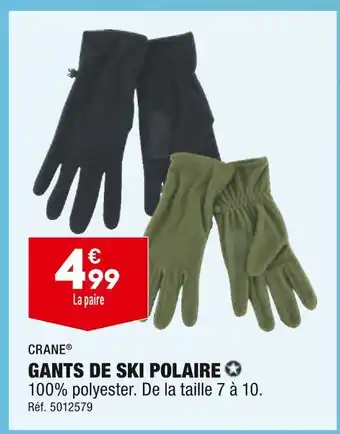 ALDI Crane gants de ski polaire offre