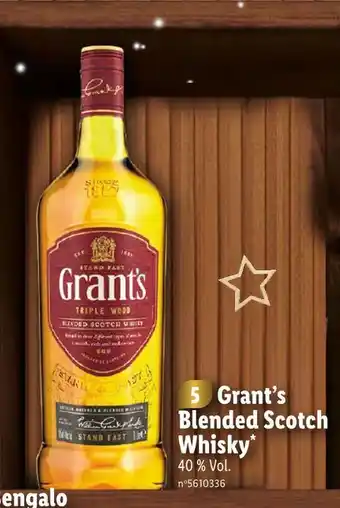 Lidl Grant’s blended scotch whisky offre