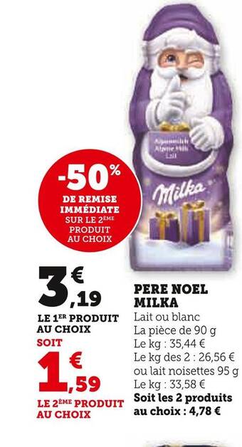 Super U Milka pere noel milka offre
