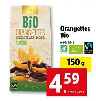 Lidl Favorina orangettes bio offre