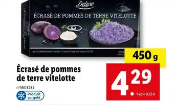 Lidl Deluxe écrasé de pommes de terre vitelotte offre