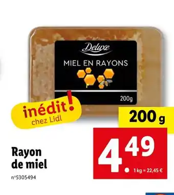 Lidl Deluxe rayon de miel offre