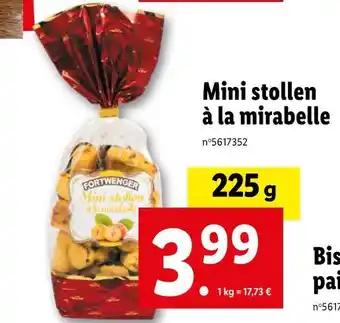 Lidl Fortwenger mini stollen à la mirabelle offre