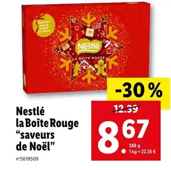 Lidl Nestlé nestlé la boîte rouge “saveurs de noël” offre
