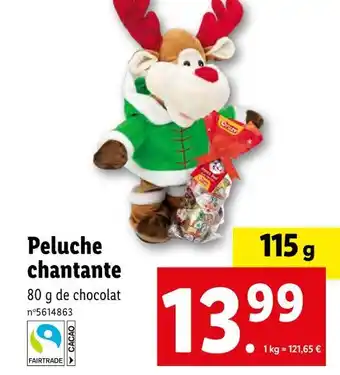 Lidl Peluche chantante offre