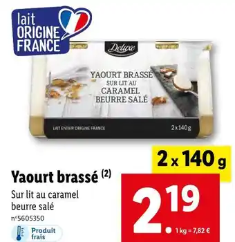 Lidl Deluxe yaourt brassé offre