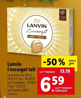 Lanvin l’escargot lait