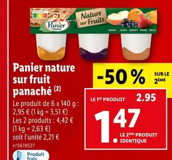 Lidl Yoplait panier nature sur fruit panaché offre