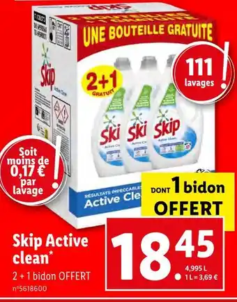 Lidl Skip skip active clean offre