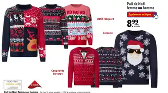Lidl Lycra pull de noël femme ou homme offre