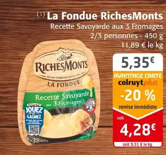 Richesmonts la fondue richesmonts