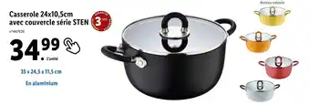 Lidl Casserole 24x10,5cm avec couvercle série sten offre