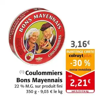 Bons mayennais coulommiers