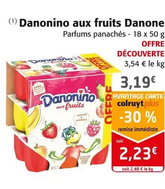 Colruyt Danonino aux fruits danone offre