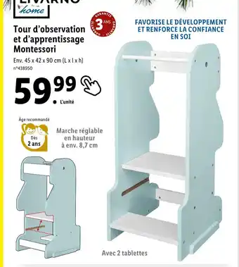 Lidl Montessor tour d’observation et d’apprentissage offre