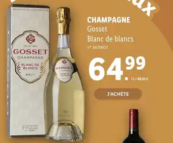 Lidl Gosset champagne offre