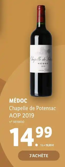 Lidl Chapelle de potensac médoc offre