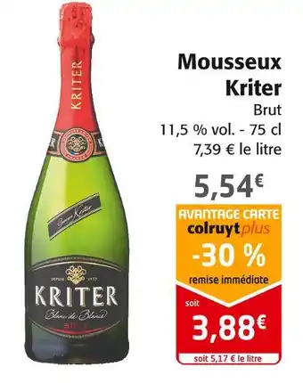 Colruyt Kriter mousseux offre