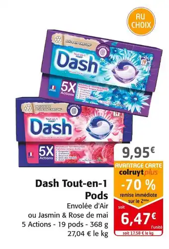 Colruyt Dash tout-en-1 pods offre