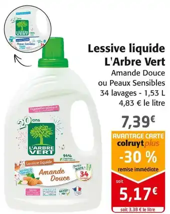 Colruyt L'arbre vert lessive liquide offre